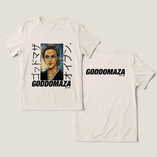 MOMOKO HEAD BW SKETCH Tri-Blend SHIRT (Ontwerp Voorkant & Achterkant)