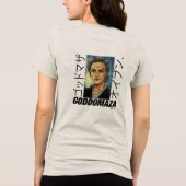 MOMOKO HEAD BW SKETCH Tri-Blend SHIRT (Achterkant)