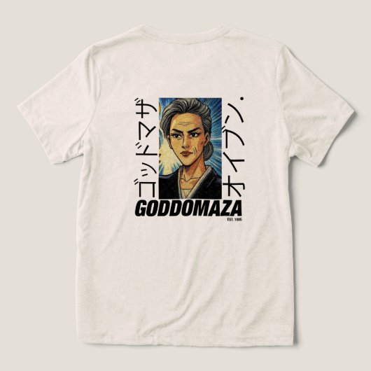 MOMOKO HEAD BW SKETCH Tri-Blend SHIRT (Design achterkant)