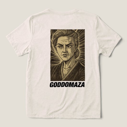 MOMOKO HEAD BW SKETCH Tri-Blend SHIRT (Design achterkant)