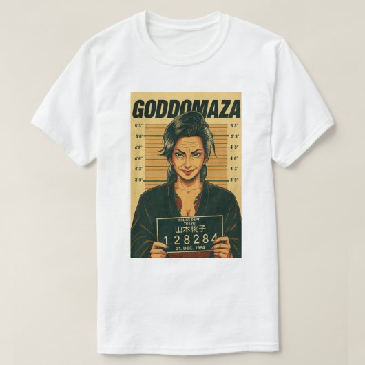 MOMOKO MUGSHOT 1984 GEKLEURD T-SHIRT (Design voorkant)