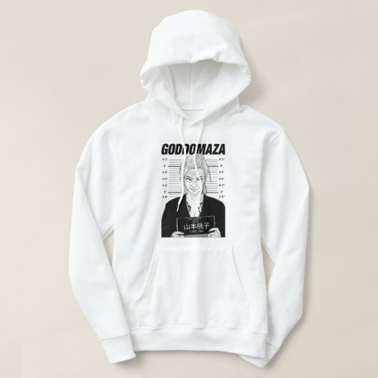 MOMOKO MUGSHOT HOODIE WHITE TEE  (Design voorkant)