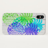 Momona Distress Hawaiian Pineapple Faux Hood Case-Mate iPhone Case (Achterkant (horizontaal))