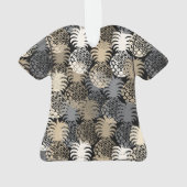 Momona Hawaiian Tropical Pineapple Aloha Shirt-Blk Ornament (achterkant)