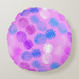Momona Hawaiian Tropische ananas omkeerbaar Rond Kussen