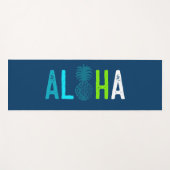 Momona Pineapple Aloha Hawaiian Tropical - Blue Yogamat (Voorkant (horizontaal))