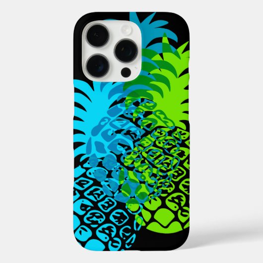 Momona Pineapple Hawaiian Blauwgroen Case-Mate iPhone Case (Achterkant)