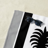 Momona Pineapple Hawaiian Gestreept Tropisch - Zwa Strandlaken (In situ)