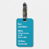 Momona Pineapple Hawaiian Tropical Bagagelabel (Achterkant verticaal)