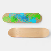 Momona Pineapple Hawaiian Tropical Faux Wood Persoonlijk Skateboard (Horizontaal)