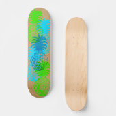 Momona Pineapple Hawaiian Tropical Faux Wood Persoonlijk Skateboard (Voorkant)