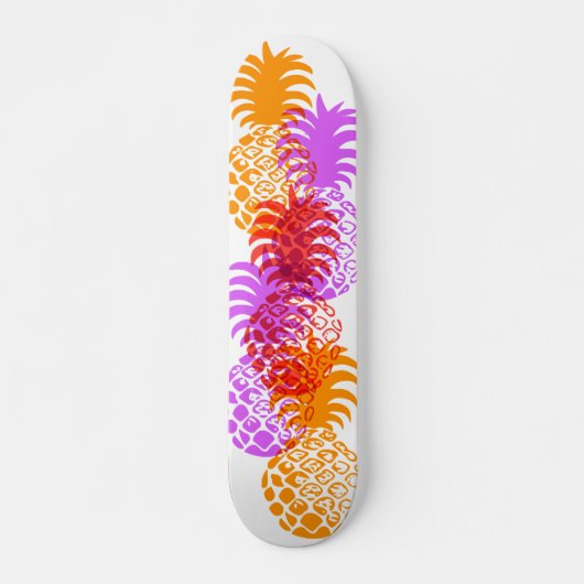 Momona Pineapple Hawaiian Tropical Persoonlijk Skateboard (Voorkant)