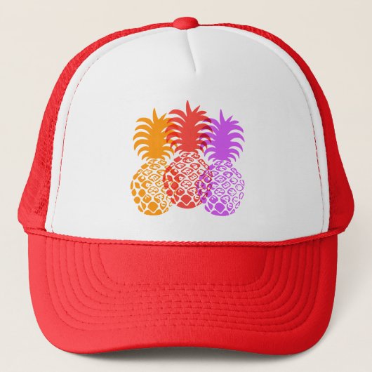 Momona Pineapple Hawaiian Tropical Trucker Pet (Voorkant)