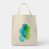 Momona Pineapple Hawaiian Tropical Turq Tote Bag (Achterkant)