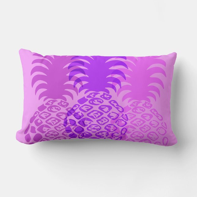 Momona Pineapple Hawaiian Tropisch Omkeerbaar Kussen (Voorkant)