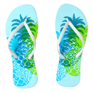 Momona Pineapple Hawaiian Tropisch Omkeerbaar Teenslippers