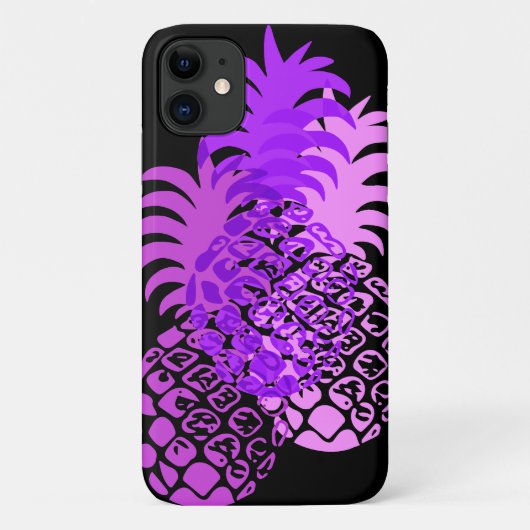 Momona Pineapple Hawaiian Tropisch Paars Case-Mate iPhone Case (Achterkant)