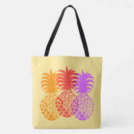 Momona Pineapple Tropical Trio Hawaiian Beach Bag Tote Bag