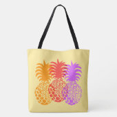 Momona Pineapple Tropical Trio Hawaiian Beach Bag Tote Bag (Achterkant)