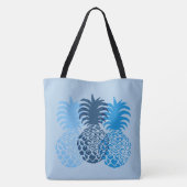 Momona Pineapple Tropical Trio Hawaiian Beach Bag Tote Bag (Achterkant)