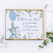 Momosa baby shower voor olifantenballonnen poster