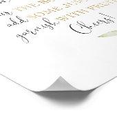 Momosa-balk giet het bellenteken baby shower poster (Hoek)