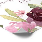 Momosa-balk giet het bubbelige baby shower-teken poster (Hoek)