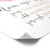 Momosa bar baby shower blush roze goud poster (Hoek)