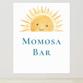Momosa Bar Baby shower met een zonnig thema Poster