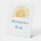 Momosa Bar Baby shower met een zonnig thema Reclamebord Met Voetstuk (Voorkant)
