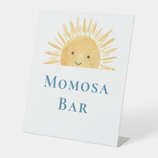 Momosa Bar Baby shower met een zonnig thema Reclamebord Met Voetstuk (Voorkant)