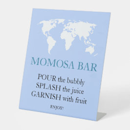 Momosa Bar Baby shower reispaspoortkaart Reclamebord Met Voetstuk