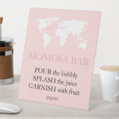 Momosa Bar Baby shower reispaspoortkaart Reclamebord Met Voetstuk (Insitu)