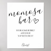 Momosa Bar Baby shower Sign. Poster (Voorkant)