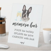 Momosa Bar Baby shower Waterverf Bulldog Reclamebord Met Voetstuk (Insitu)