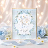 Momosa Bar: Blauwe Dwaas Ganzen Baby Shower Bord