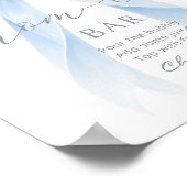 Momosa Bar Blue Bow Floral Bubbly Bar Poster (Hoek)