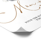 Momosa Bar Boho Kerstvakantie Baby shower Poster (Hoek)