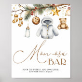 Momosa Bar Boho Kerstvakantie Baby shower Poster (Voorkant)