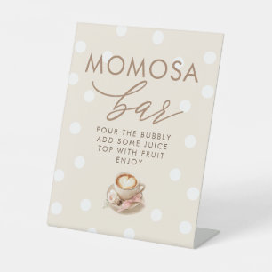 Momosa Bar Coffee Baby Shower Tafelbord Reclamebord Met Voetstuk