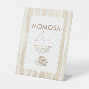 Momosa Bar Coffee Girl Baby Shower Tafelbord Reclamebord Met Voetstuk