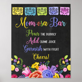 Momosa bar Fiesta baby shower-teken Poster