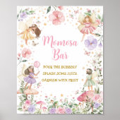 Momosa Bar Floral Fairy Garden Baby Girl Sign Poster (Voorkant)