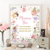 Momosa Bar Floral Fairy Garden Baby Girl Sign