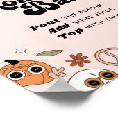 Momosa Bar Groovy Halloween Ghost Baby shower Poster (Hoek)