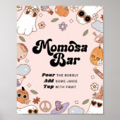 Momosa Bar Groovy Halloween Ghost Baby shower Poster (Voorkant)
