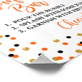 Momosa Bar Halloween Baby shower Sign. Poster (Hoek)