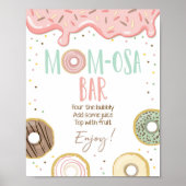 Momosa Bar Ma-Osa Roze Girl Birthday Party Sign Poster (Voorkant)