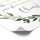 Momosa bar mimosa greenery gold baby shower sign poster (Hoek)