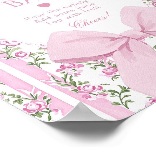 Momosa bar Pink Bow Love Shack Baby Poster (Hoek)